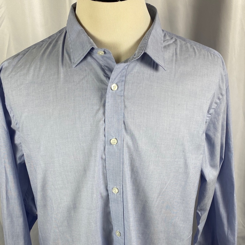 Untuckit XXL blue button down shirt